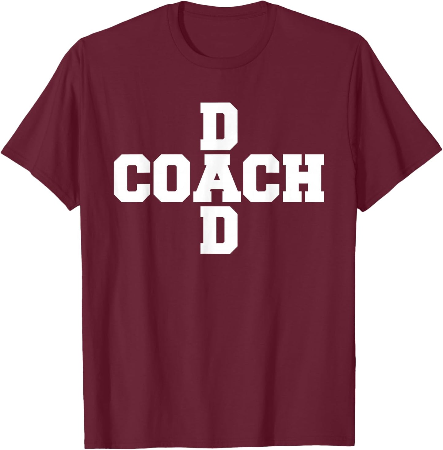 Criss-Cross Coach Dad T-Shirt - T-Shirt | Maroon