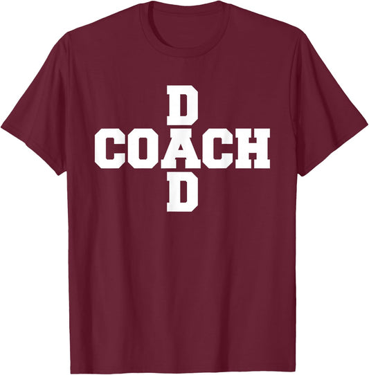 Criss-Cross Coach Dad T-Shirt - T-Shirt | Maroon