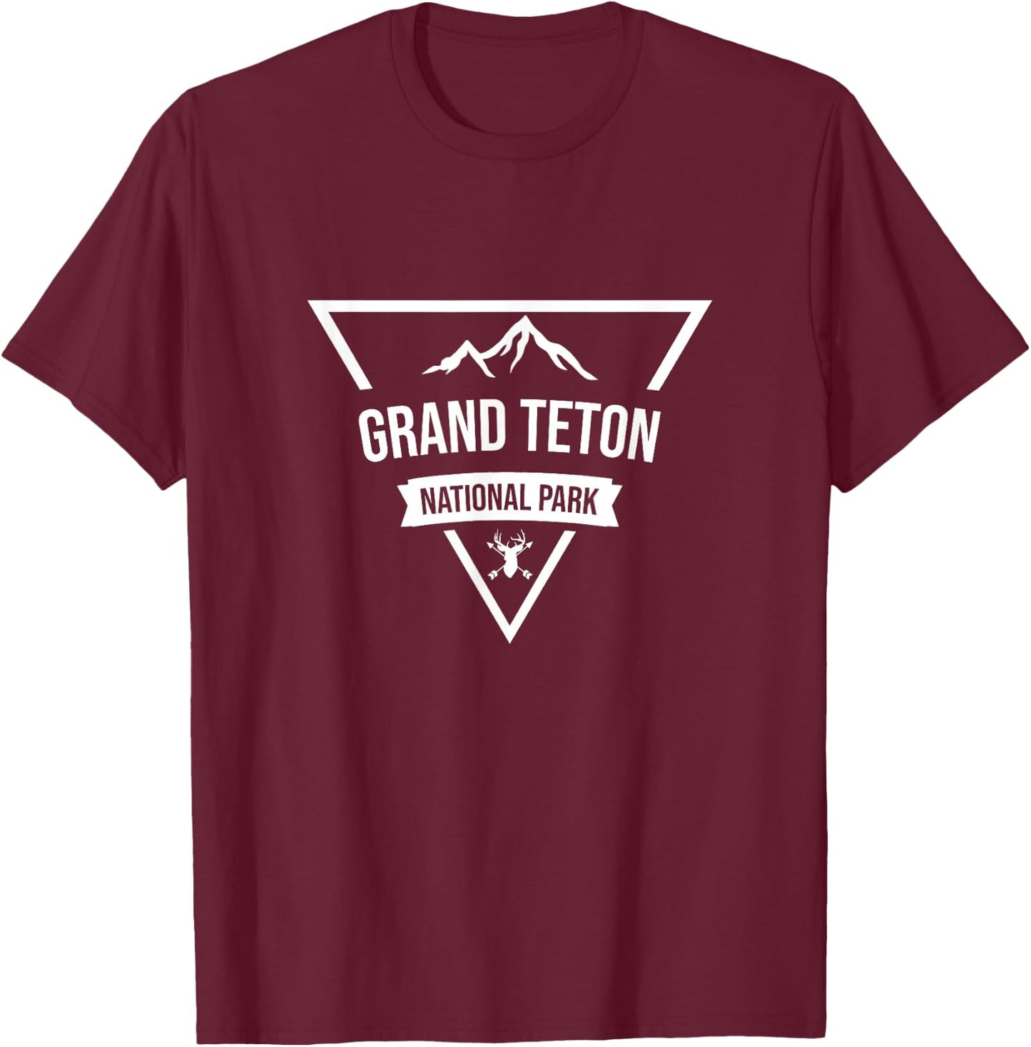 Grand Teton National Park T-Shirt - T-Shirt | Maroon