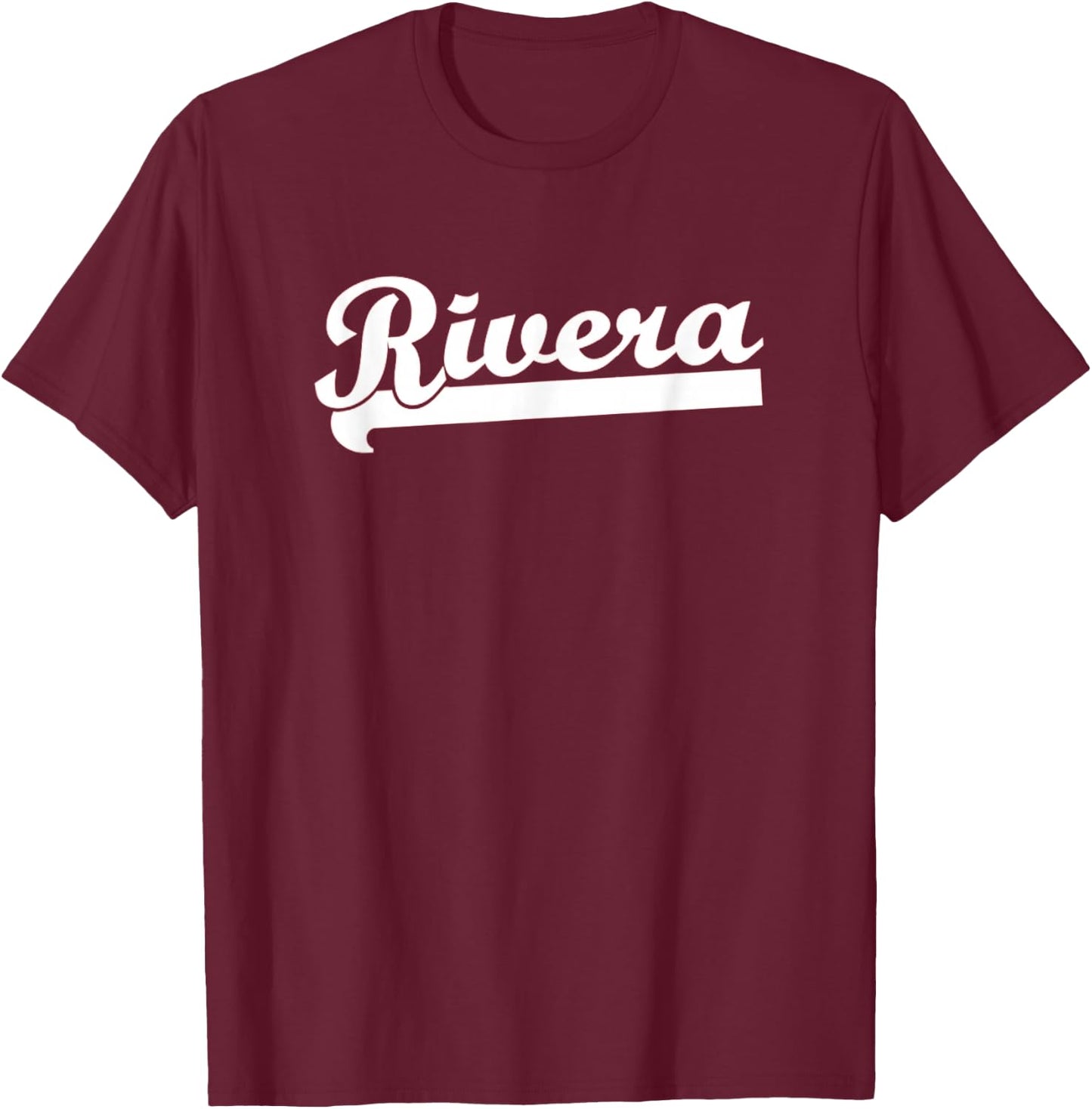 Rivera Family Reunion Team Sports Surname Last Name T-Shirt - T-Shirt | Maroon