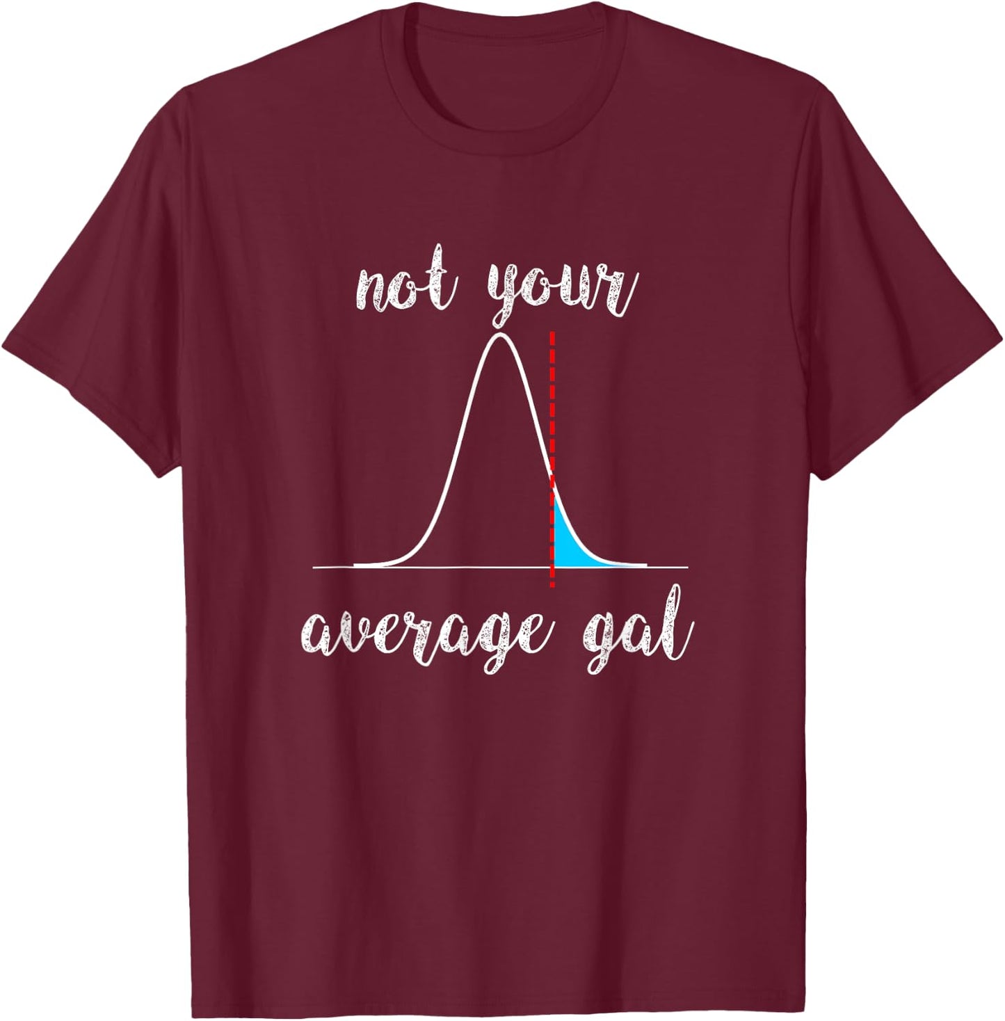 Not Your Average Gal Statistics T-Shirt - T-Shirt | Maroon