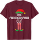 Photographer Elf Christmas Theme Family Group Matching Xmas T-Shirt - T-Shirt | Maroon