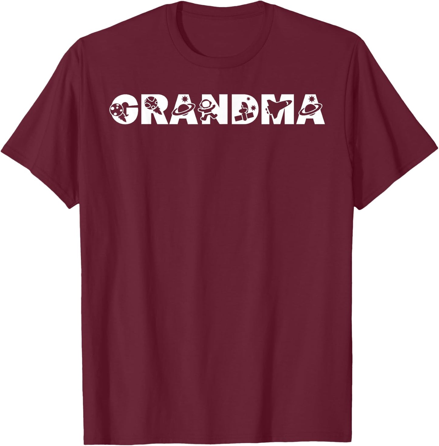Funny Grandma Space Astronaut Birthday Party T-Shirt - T-Shirt | Maroon