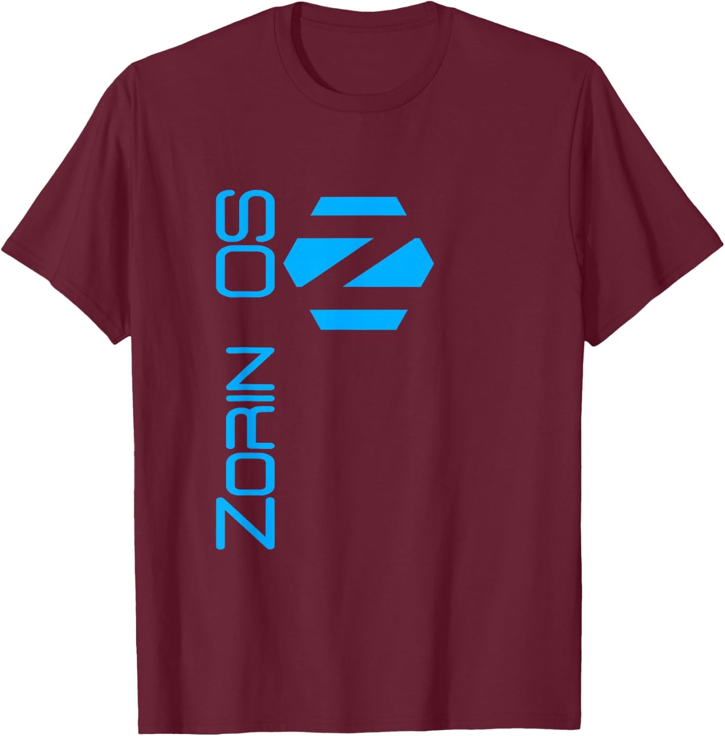 Linux Zorin OS with Tagline and Logo Open Source Os T-Shirt - T-Shirt | Maroon