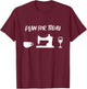Plan Coffee Sewing Machine Tailoring Wine Dressmaker Tailor T-Shirt - T-Shirt | Maroon