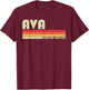 AVA Gift Name Personalized Retro Vintage 80s 90s Birthday T-Shirt - T-Shirt | Maroon