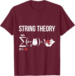 Nerd Physics Student Science Stringtheory T-Shirt - T-Shirt | Maroon