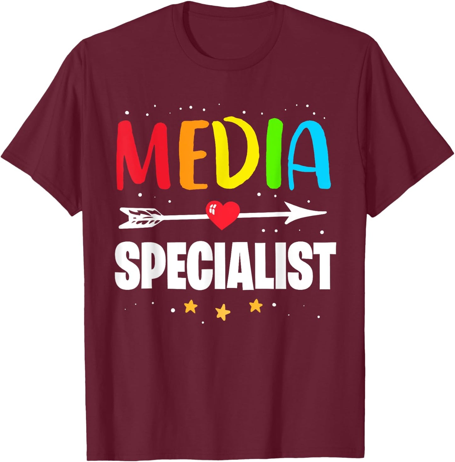 Funny Appreciation Week School Library Media Specialist T-Shirt - T-Shirt | Maroon