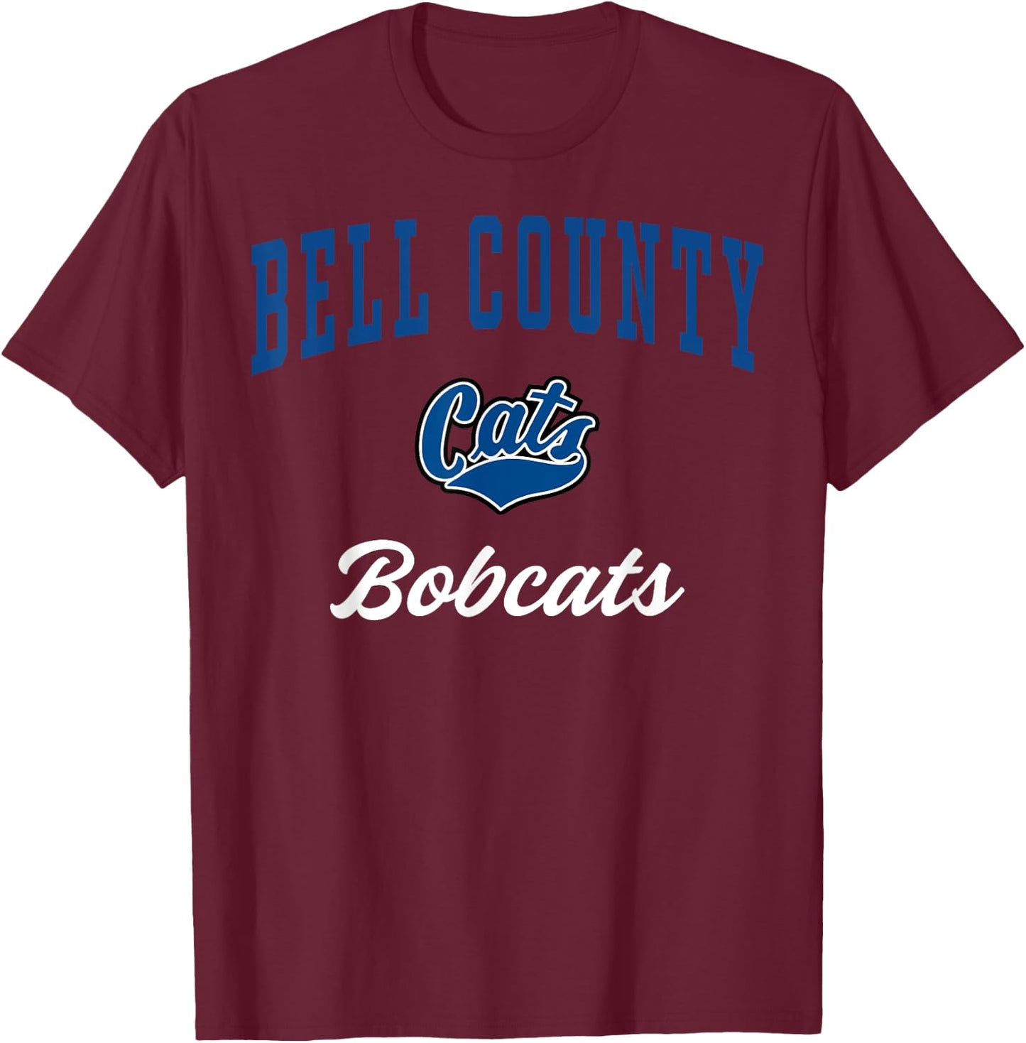 Bell County High School Bobcats C3 T-Shirt - T-Shirt | Maroon