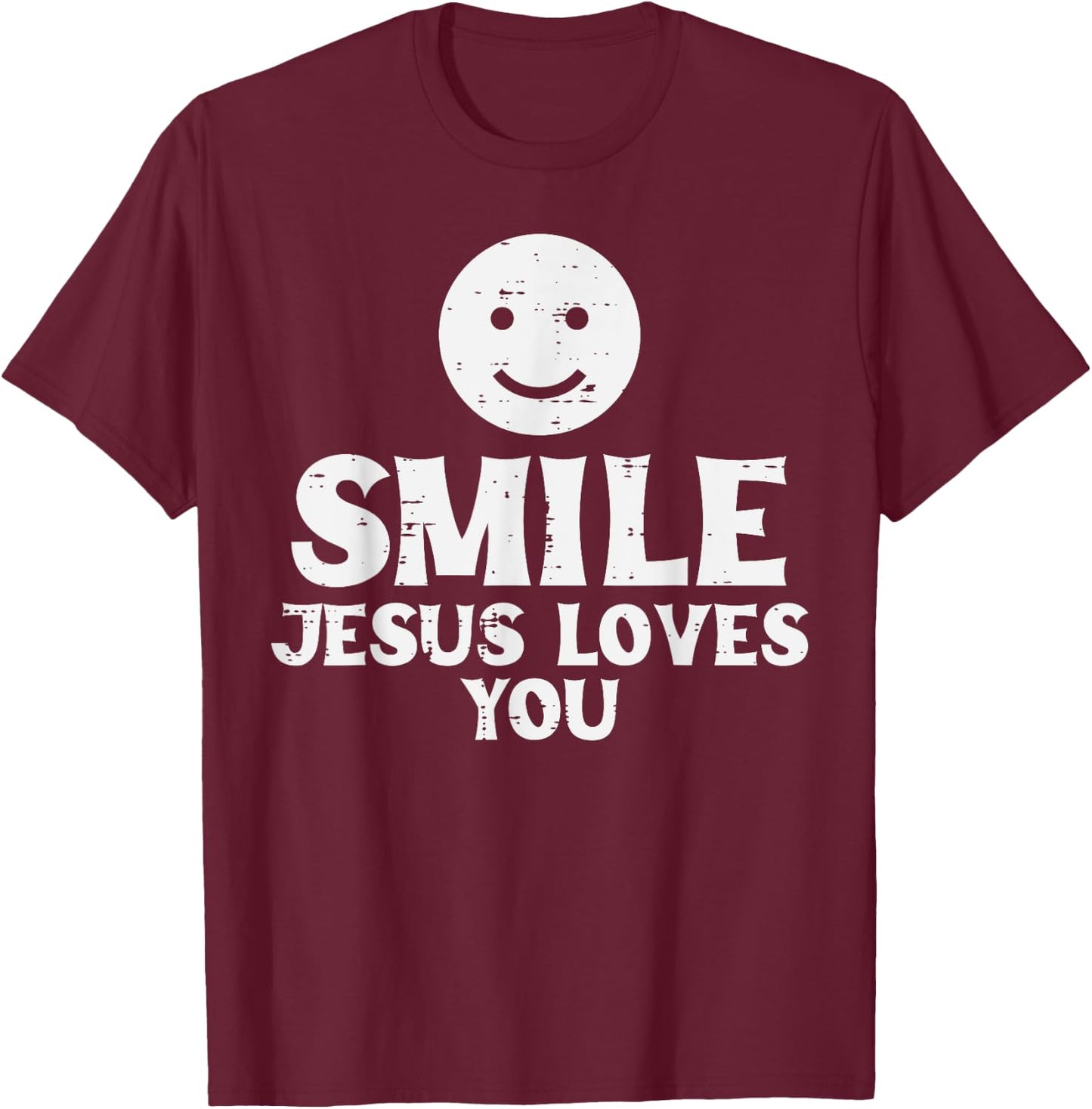 Jesus Loves Christ God Inspirational Christian Men Women T-Shirt - T-Shirt | Maroon