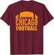 Chicago Football Vintage Gift T-Shirt - T-Shirt | Maroon