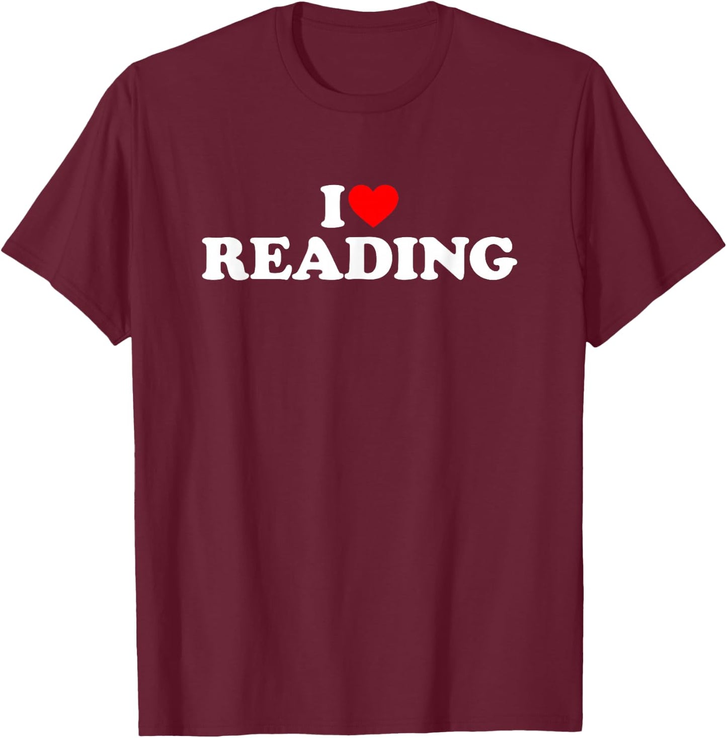 I Love Reading T-Shirt - T-Shirt | Maroon