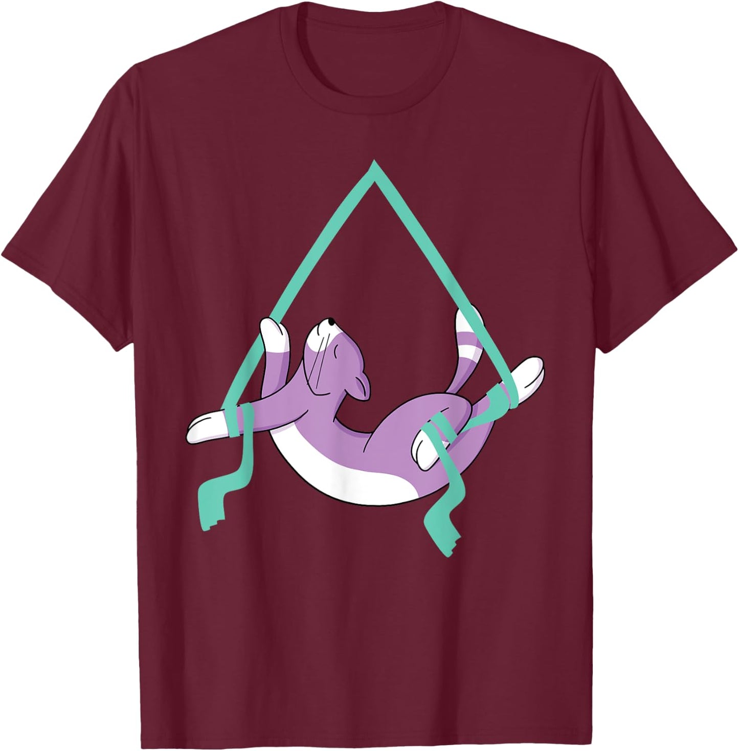 Aerialist Cat Aerial Profession Yoga Fitness Women Girls Kids T-Shirt - T-Shirt | Maroon