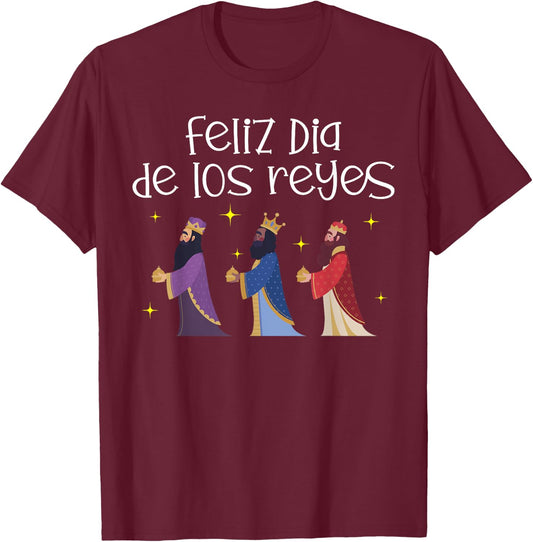 Dia De Los Reyes Magos T-Shirt - T-Shirt | Maroon