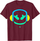 Funny DJ Mallow Face T-Shirt - T-Shirt | Maroon