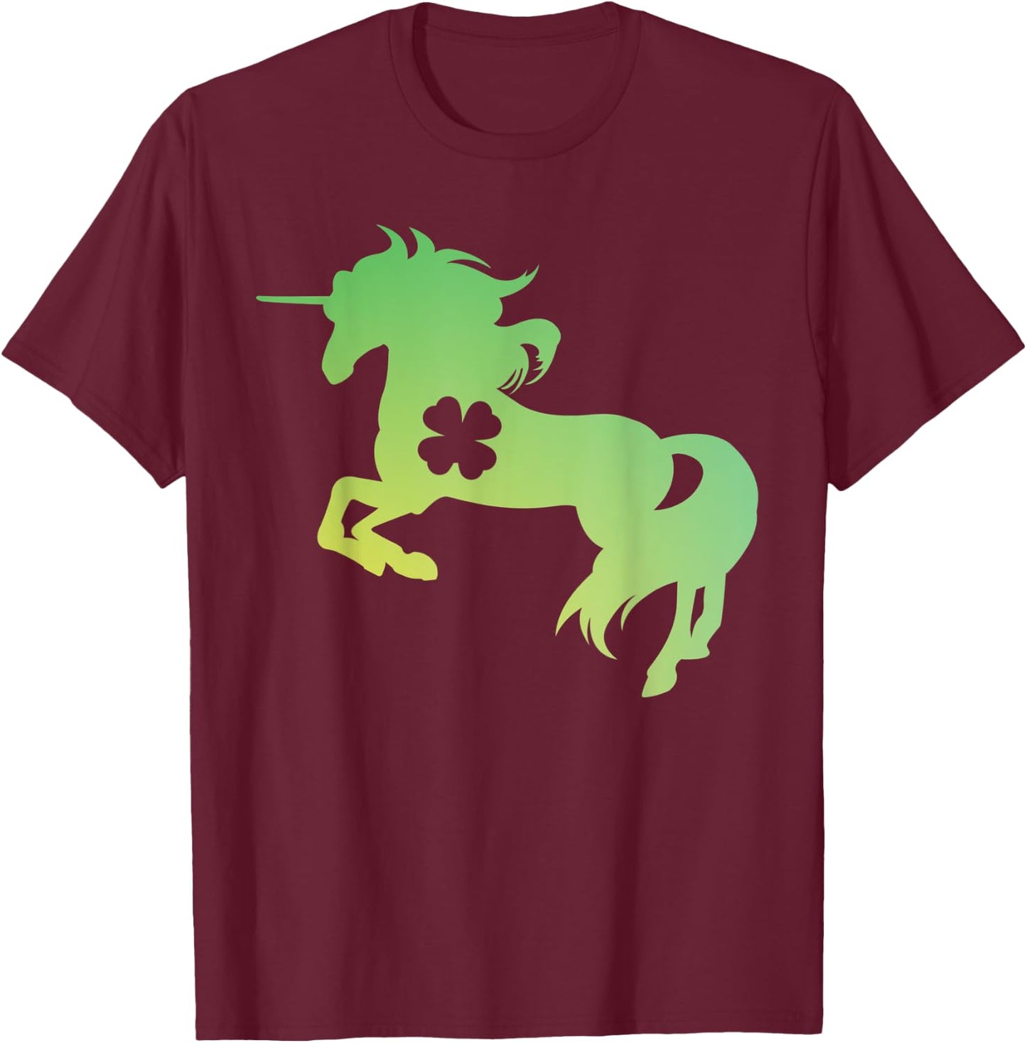 Saint Patrick's Day Unicorn For Saint Patrick's Day T-Shirt - T-Shirt | Maroon