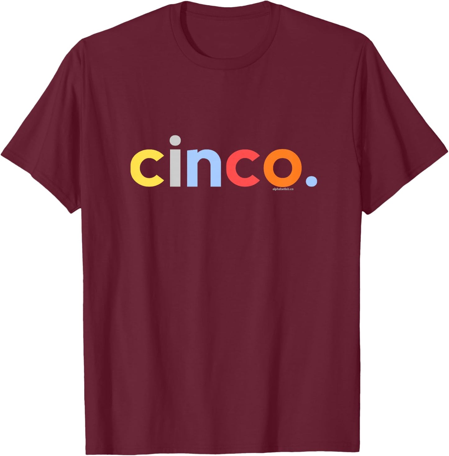 Kids 5th Birthday Shirt Boy 5 Year Old Cinco Anos | Spanish Ideas T-Shirt - T-Shirt | Maroon