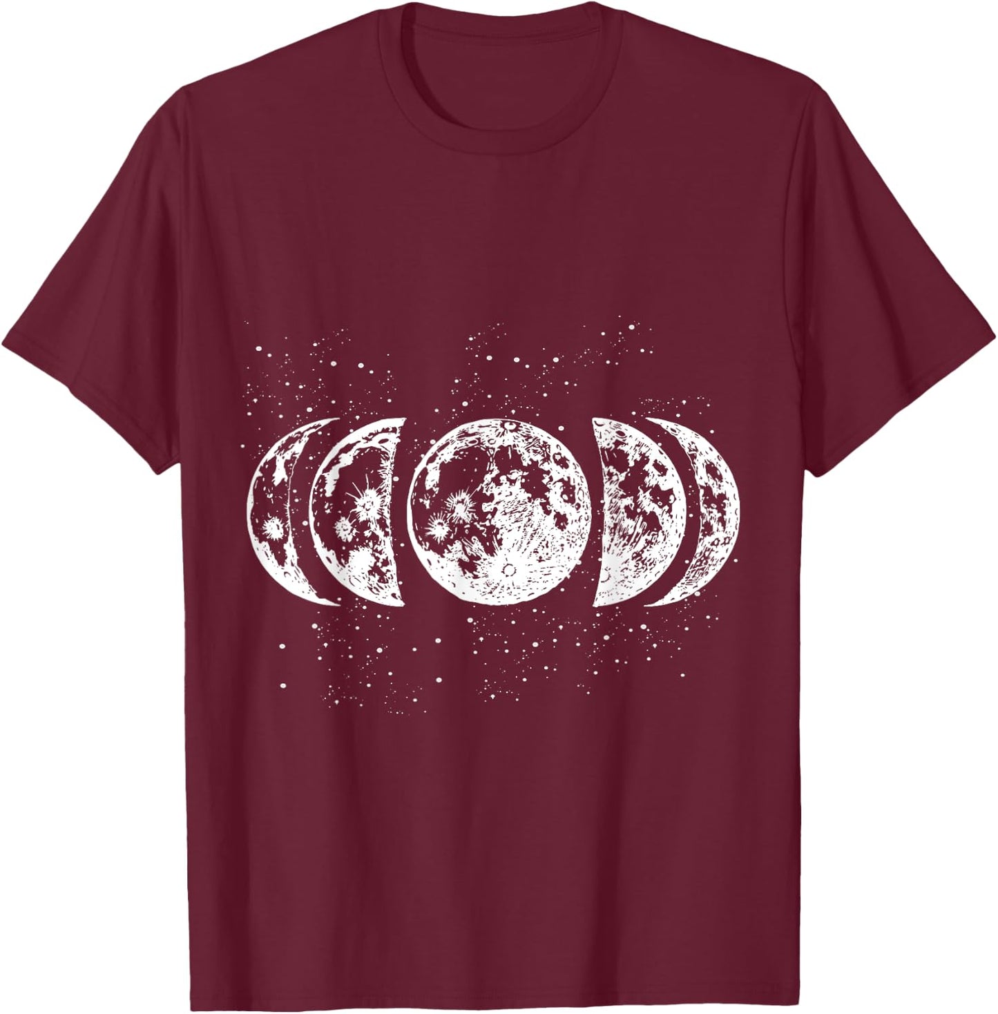 Moon Phases Astronomy T-Shirt - T-Shirt | Maroon