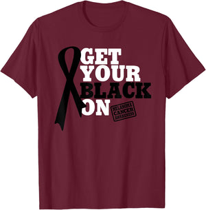 Melanoma Awareness Design & Women T-Shirt - T-Shirt | Maroon