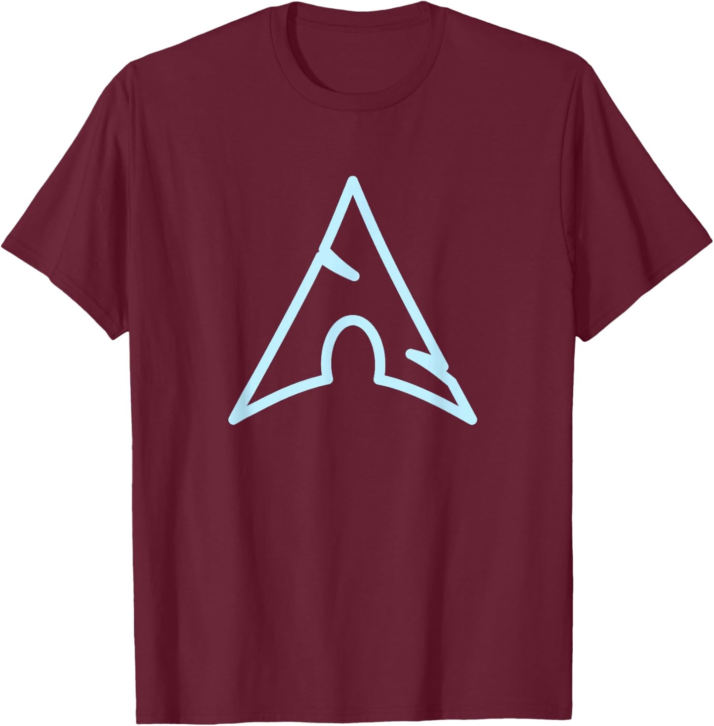 Arch Linux lovers Light Logo Open Source Os T-Shirt - T-Shirt | Maroon