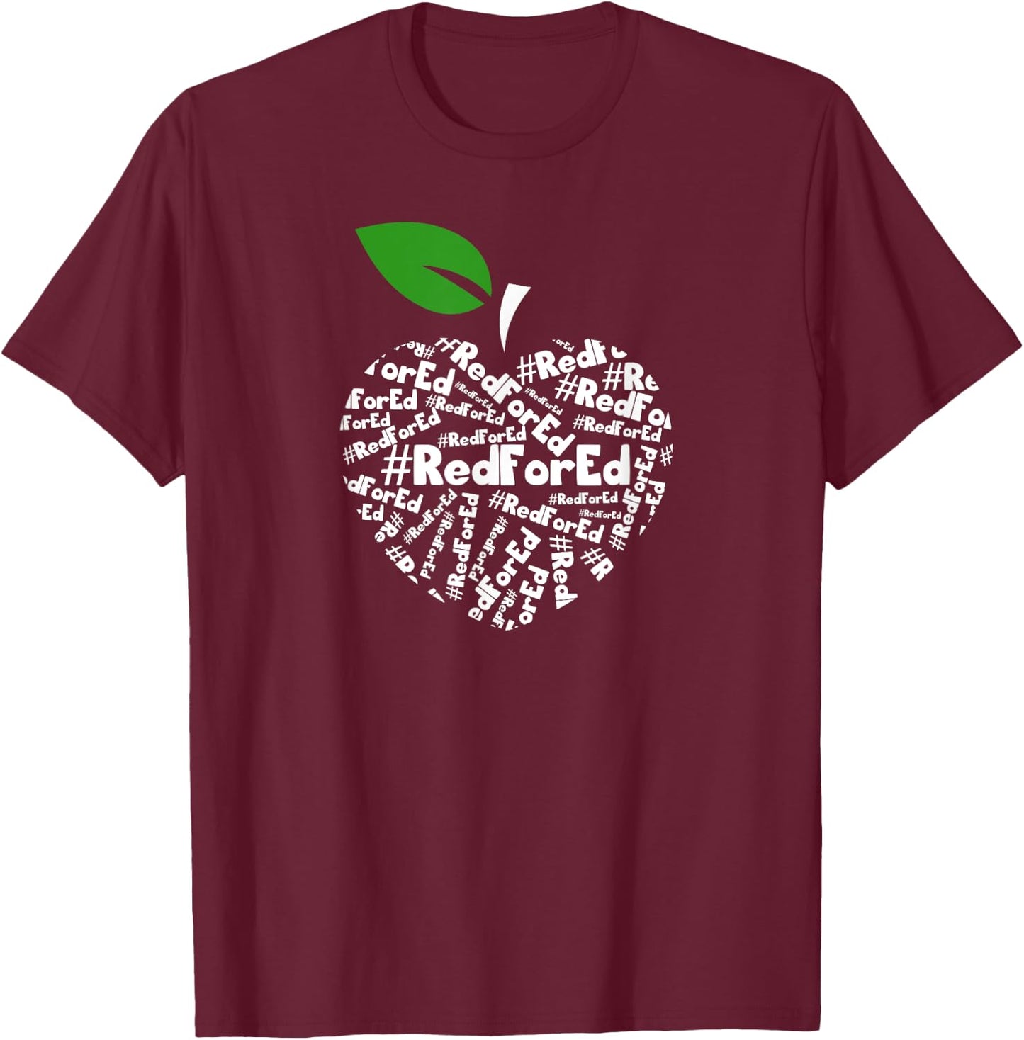 Teacher Shirt Red for Ed Teacher Protest Shirt Women Kids T-Shirt - T-Shirt | Maroon