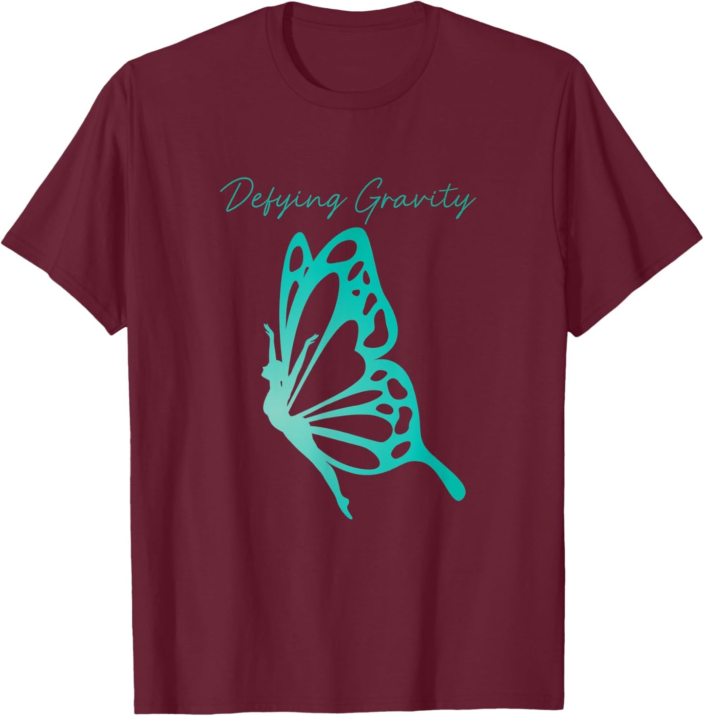 Defying Gravity - Aerial Dancing T-Shirt - T-Shirt | Maroon