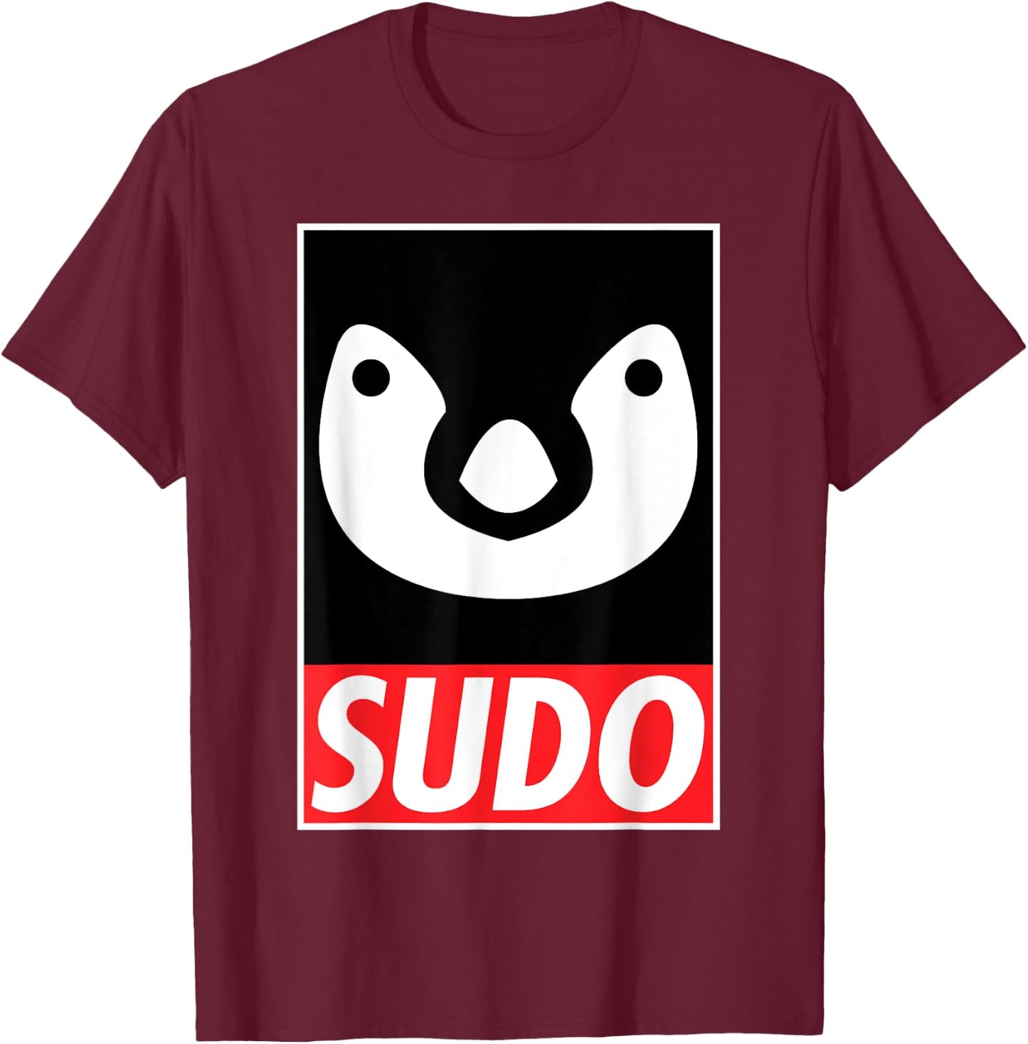 SUDO - Linux & Coding Humor & Nerd Pride Sudo Style Apparel T-Shirt - T-Shirt | Maroon