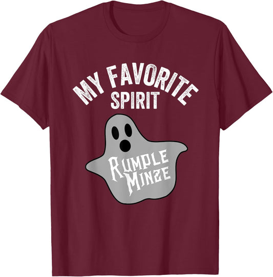 My Favorite Spirit Rumple Minze Funny Halloween Ghost T-Shirt - T-Shirt | Maroon