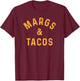 Margs & Tacos Funny Margarita Tequila Drinker Taco Lover T-Shirt - T-Shirt | Maroon