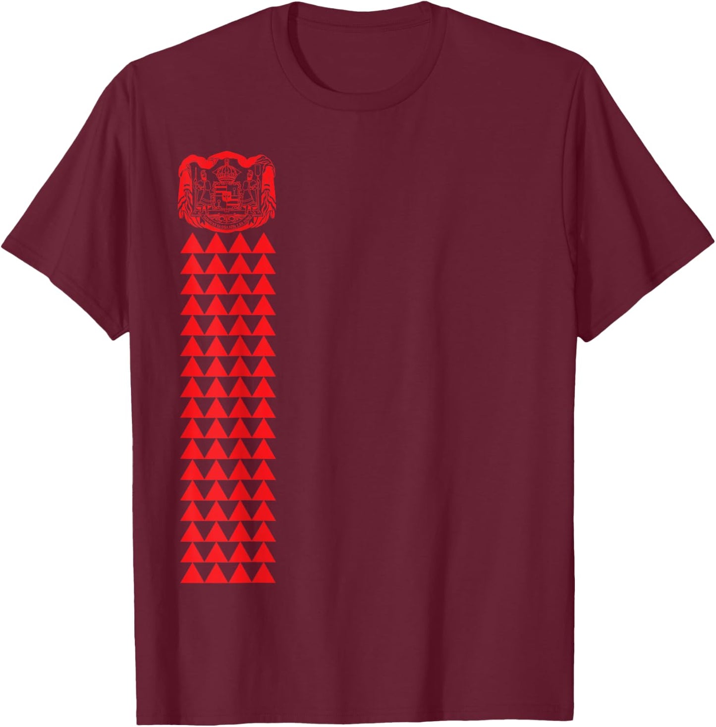Tribal Hawaiian Island Design T-Shirt - T-Shirt | Maroon