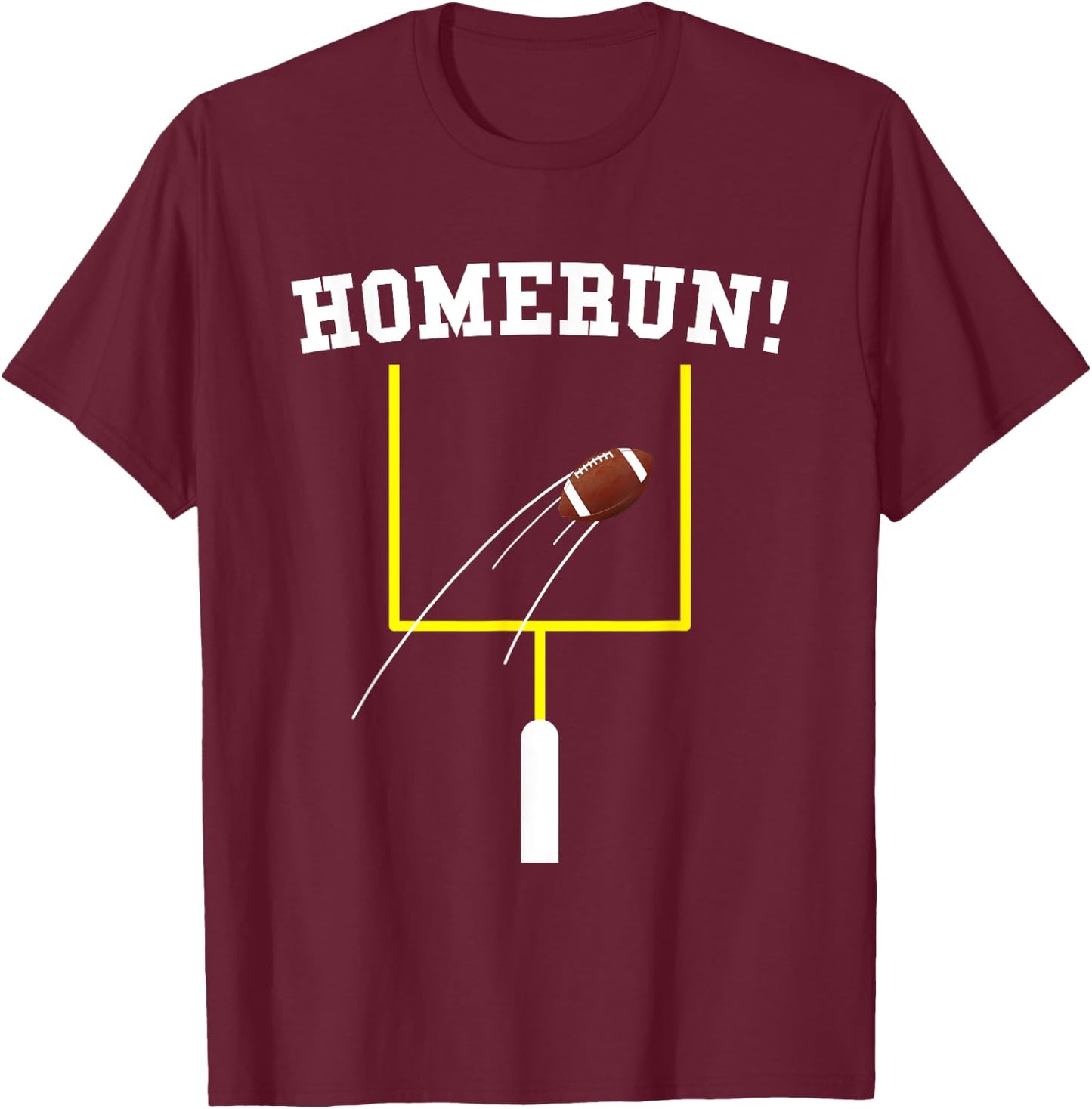Funny Homerun Football Baseball Sports Mix Up Humor T-Shirt - T-Shirt | Maroon