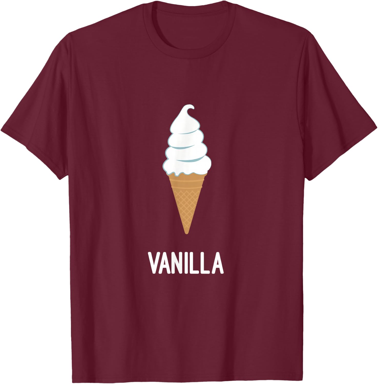 Love Vanilla Ice Cream T-Shirt - T-Shirt | Maroon
