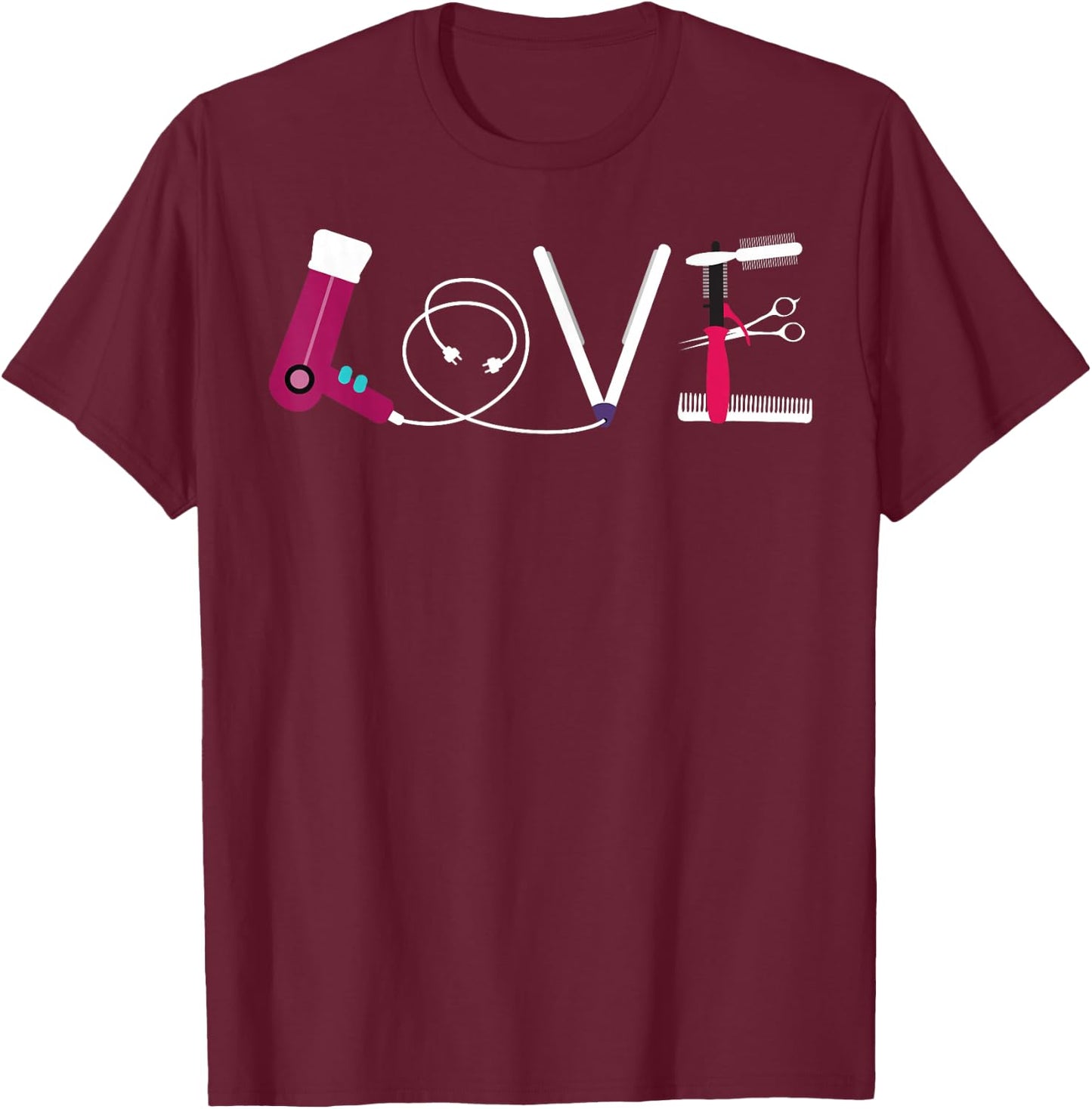 Best Hairdresser Gift Cosmetology Beautician Men T-Shirt - T-Shirt | Maroon