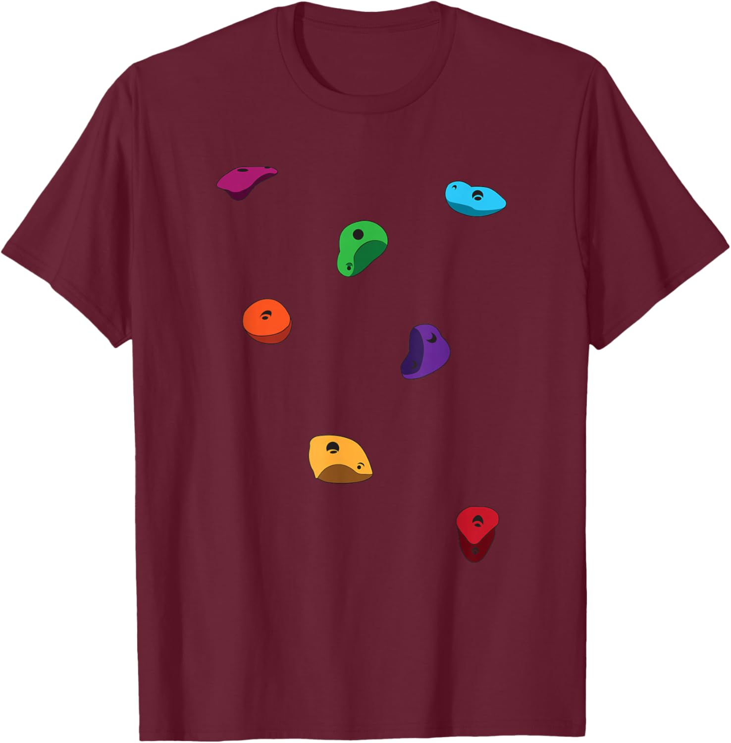 Rock Climbing Holds Climber Bouldering Women Kids Small T-Shirt - T-Shirt | Maroon