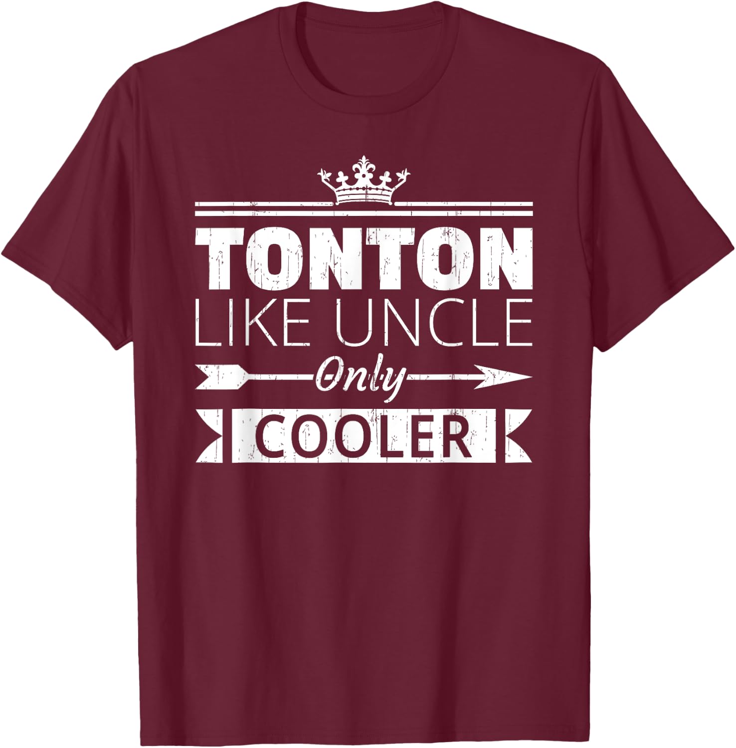 Tonton Cooler Funny Haitian Uncle Father's Day T-Shirt - T-Shirt | Maroon