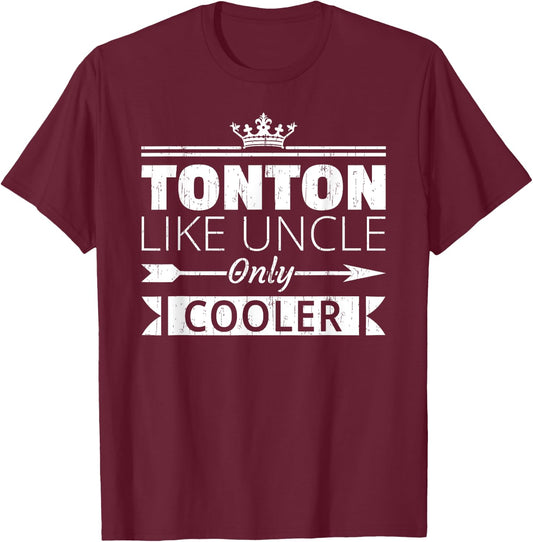 Tonton Cooler Funny Haitian Uncle Father's Day T-Shirt - T-Shirt | Maroon