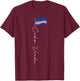 Family Heritage Gifts Cabo Verde Signature Flag Pole Patriotic Cape Verdean Flag T-Shirt - T-Shirt | Maroon