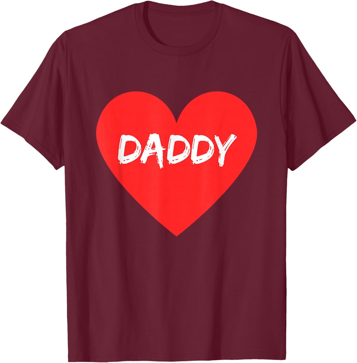 Love for Daddy Inside of A Heart T-Shirt - T-Shirt | Maroon