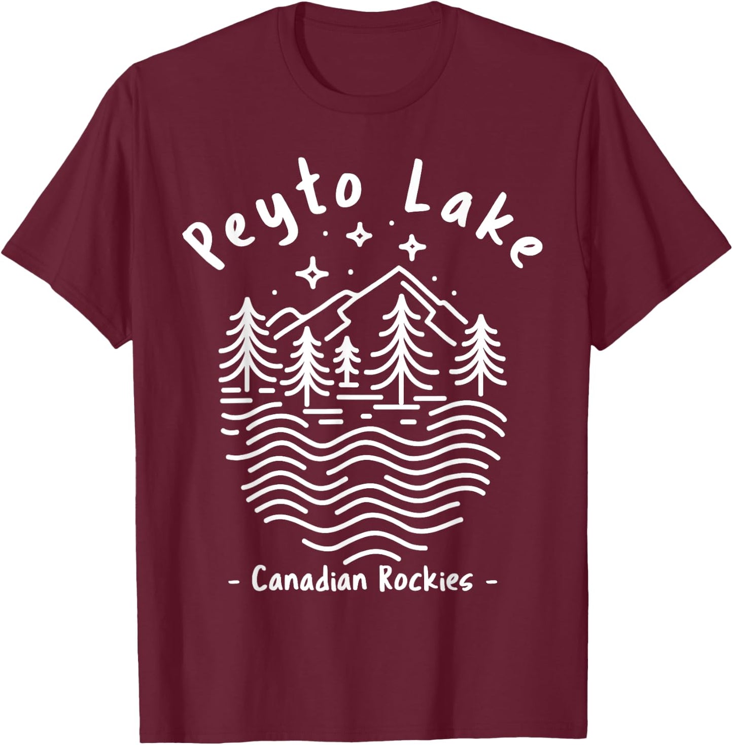 Peyto Lake Canadian Rockies T-Shirt - T-Shirt | Maroon