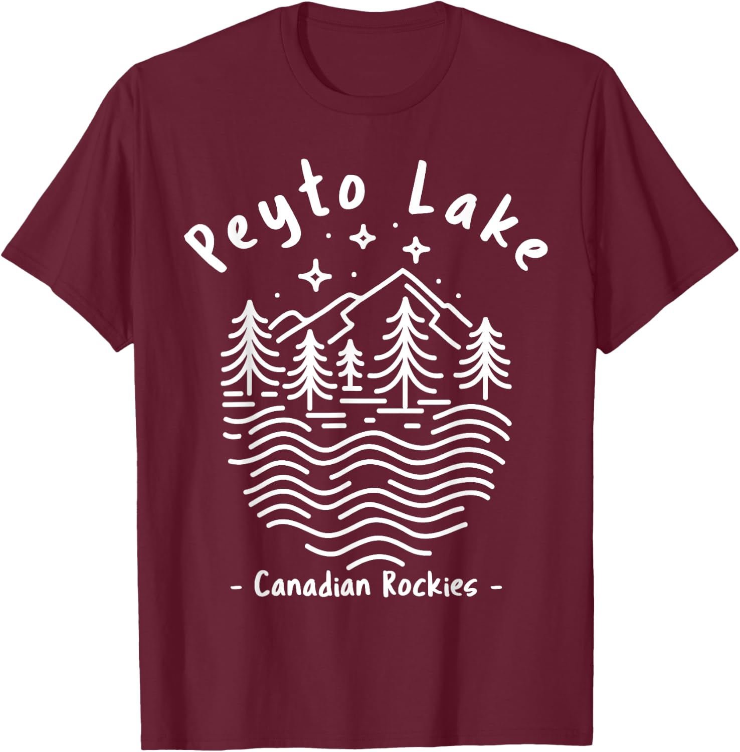 Peyto Lake Canadian Rockies T-Shirt - T-Shirt | Maroon