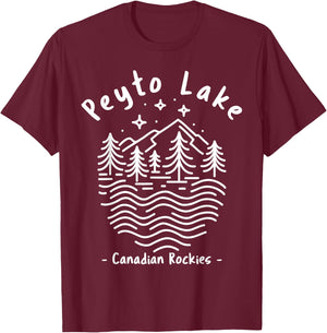 Peyto Lake Canadian Rockies T-Shirt - T-Shirt | Maroon