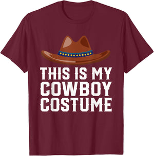 Cowboy Halloween Costume , Boys & Girls Sheriff T-Shirt - T-Shirt | Maroon