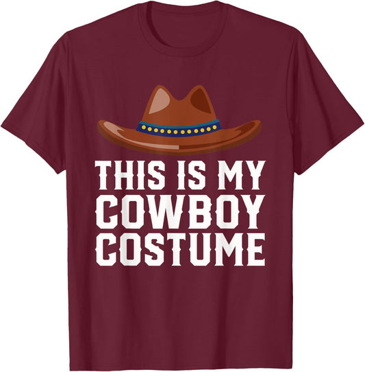 Cowboy Halloween Costume , Boys & Girls Sheriff T-Shirt - T-Shirt | Maroon