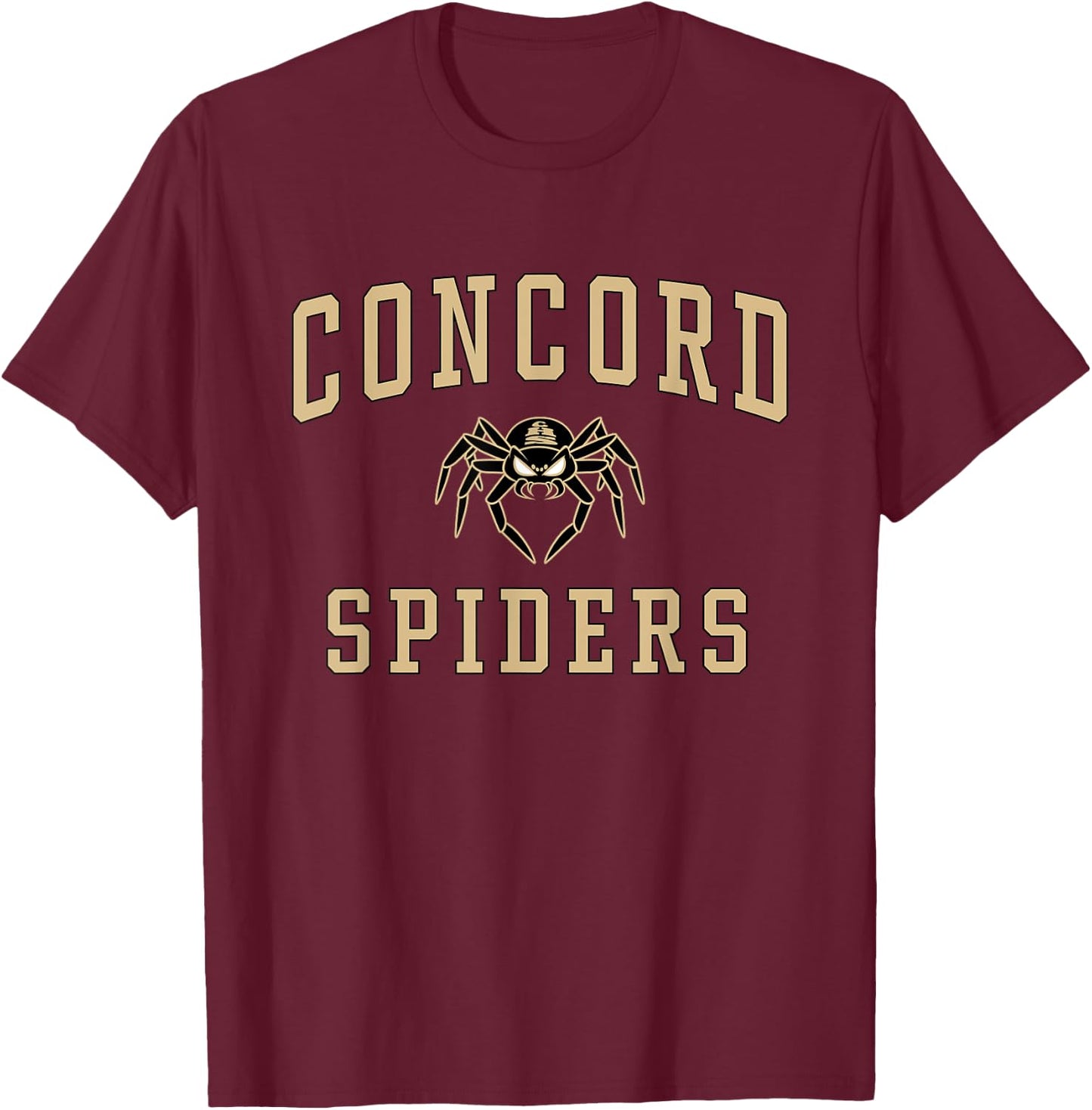 Concord High School Spiders C1 T-Shirt - T-Shirt | Maroon