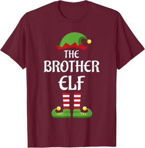 Brother Elf Family Matching Group Christmas T-Shirt - T-Shirt | Maroon