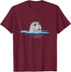 Cute floating seal. Seal in the sea T-Shirt - T-Shirt | Maroon