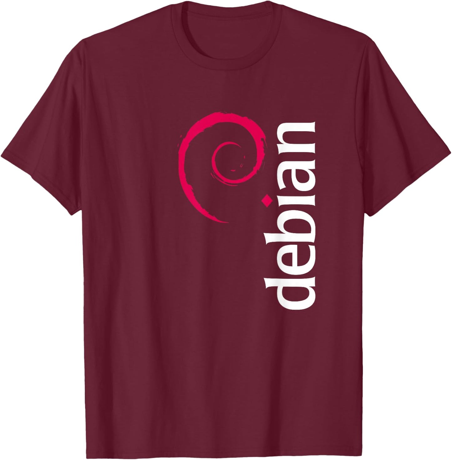 Linux Debian Lovers Have Spiral Logo Open Source Os T-Shirt - T-Shirt | Maroon