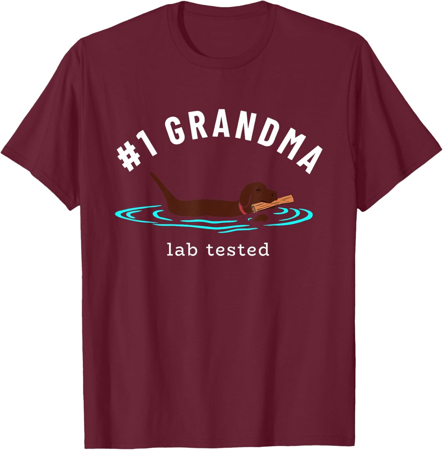 Lab Grandma Chocolate Labrador Retriever Dog Grandparent Women T-Shirt - T-Shirt | Maroon