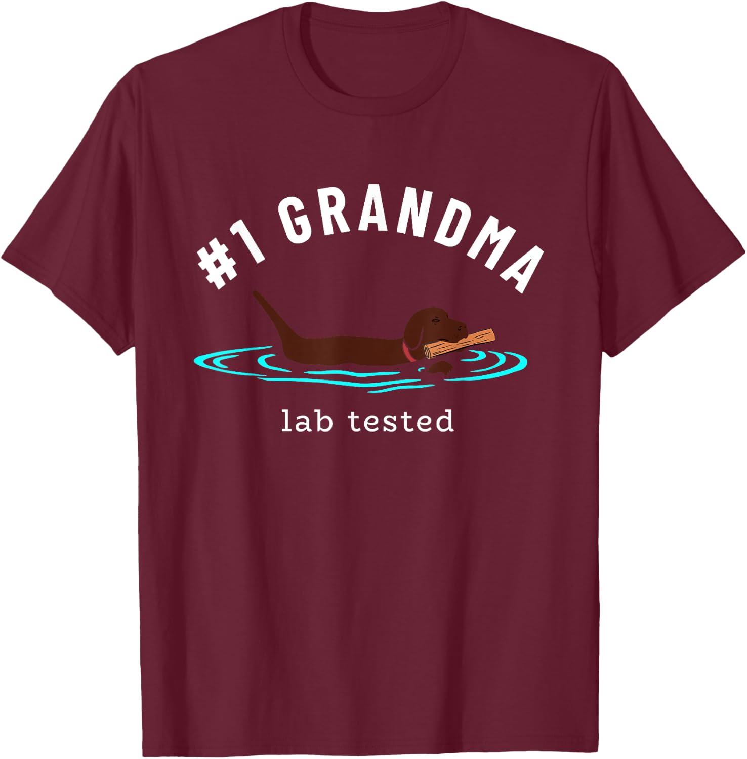 Lab Grandma Chocolate Labrador Retriever Dog Grandparent Women T-Shirt - T-Shirt | Maroon