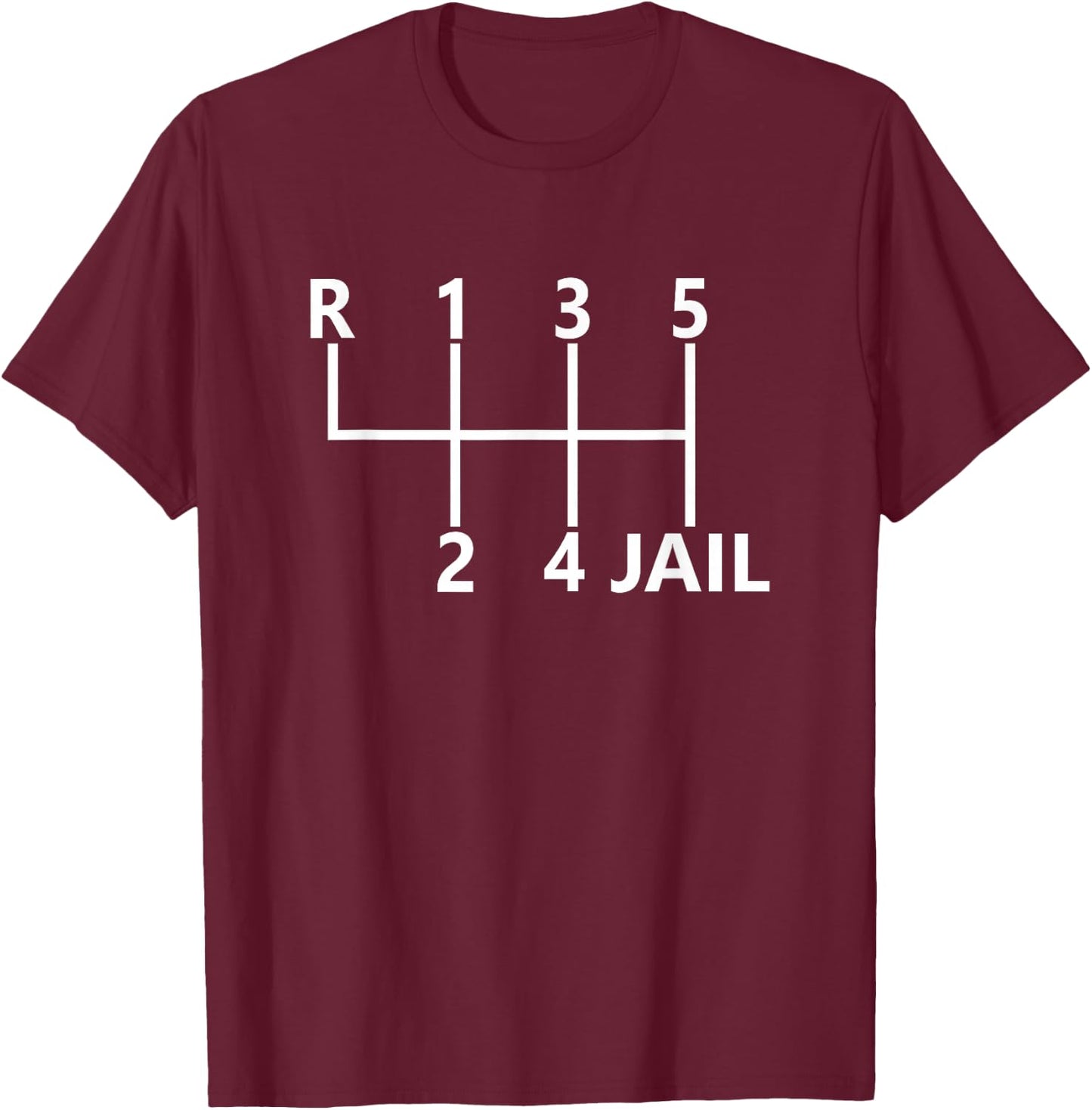 6 Speed Manual Transmission for Car Enthusiasts Humour T-Shirt - T-Shirt | Maroon